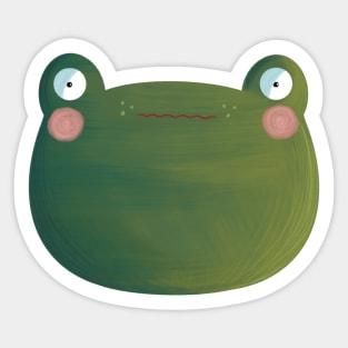 Scared Frog Sticker